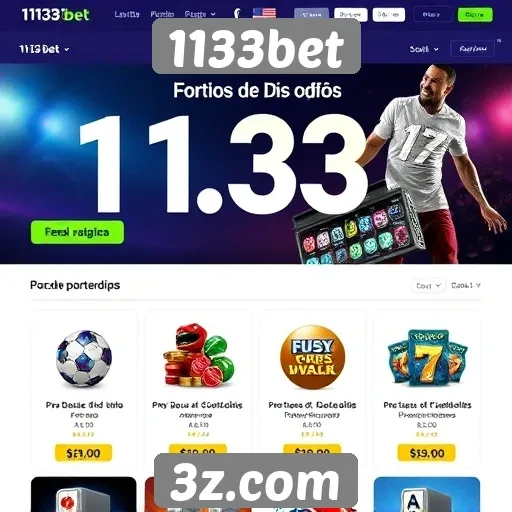 Ofertas promocionais do site 1133bet em destaque